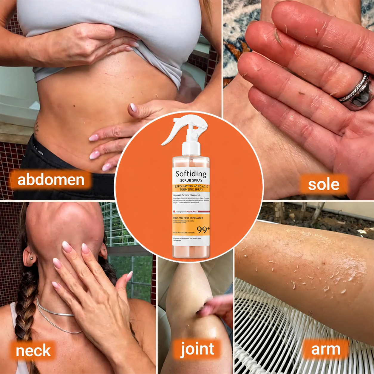🥰Softiding Keratin Care Kojic Acid Turmeric Spray 200ml Pore Clearing Exfoliating Formula Skin Repair Scrub(Buy three, get one free)