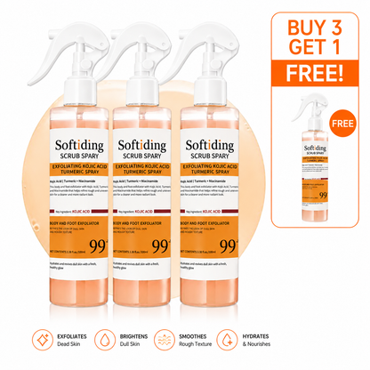 🥰Softiding Keratin Care Kojic Acid Turmeric Spray 200ml Pore Clearing Exfoliating Formula Skin Repair Scrub(Buy three, get one free)
