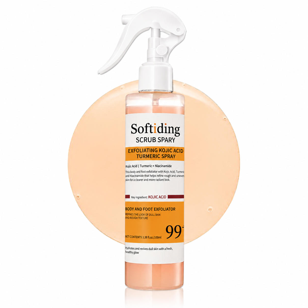 🥰Softiding Keratin Care Kojic Acid Turmeric Spray 200ml Pore Clearing Exfoliating Formula Skin Repair Scrub(Buy three, get one free)