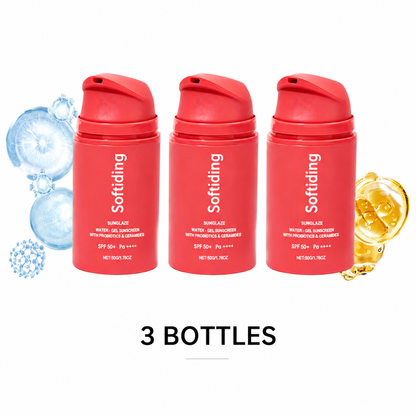 Softiding Sunglaze Water-Gel Sunscreen 🌞SPF50+ PA++++ – Probiotic & Ceramide-Infused Daily Moisturizer with Broad-Spectrum UV Protection
