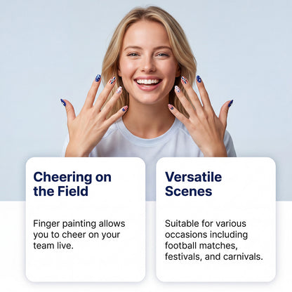 🎨World Cup 12-color fan-themed nail ✨painting brush - Quick-drying nail art brush for 🥇DIY finger swirls for parties and festivals